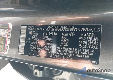 2022 Hyundai Tucson Sel from USA, damaged, VIN 5NMJCCAE7NH140657